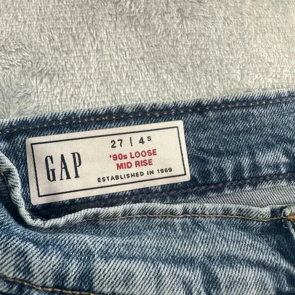 Gap Mid Rise ’90s Loose Jeans – Size 27 / 4S - Picture 8 of 11